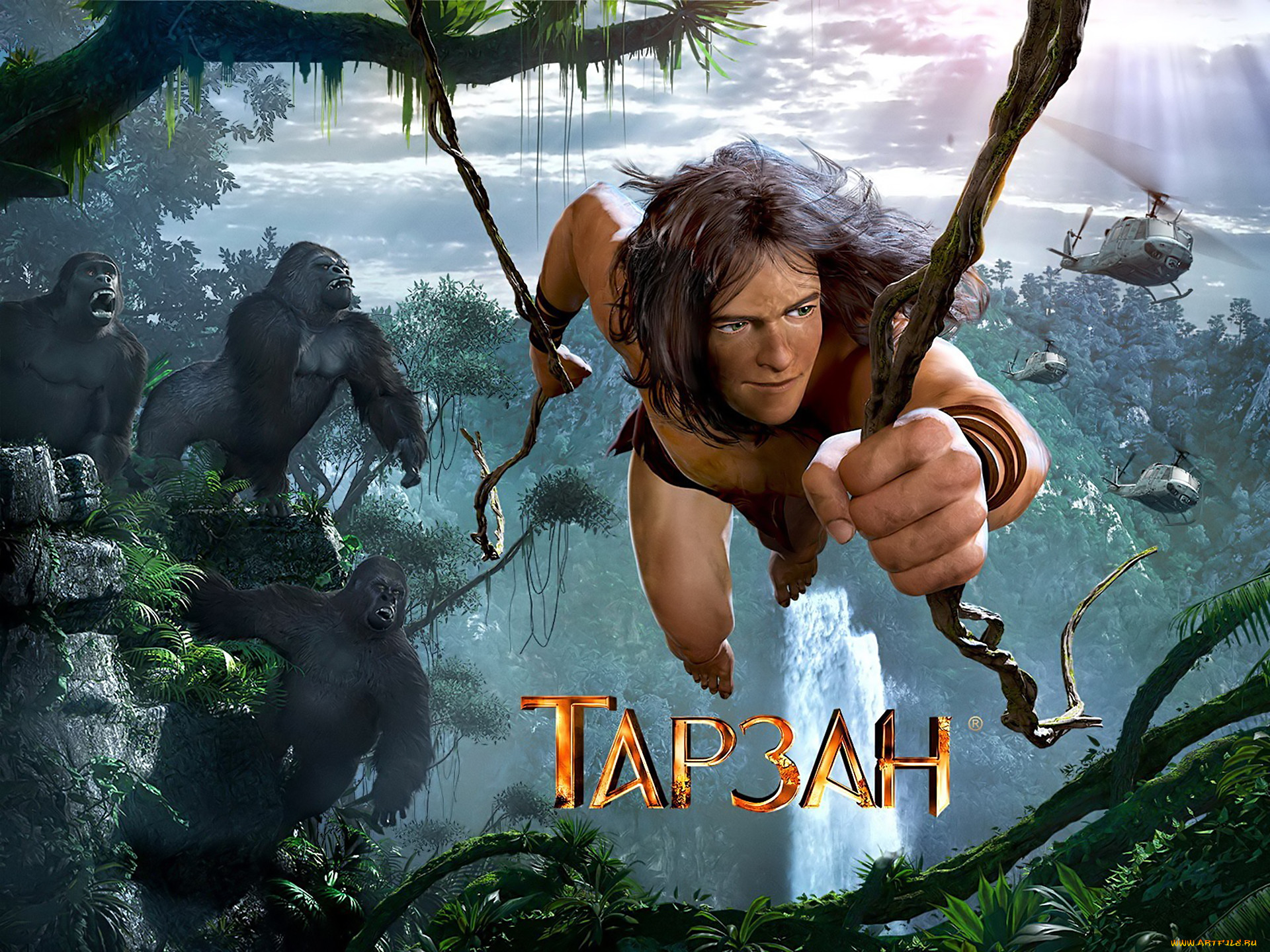 Обои Tarzan 2013 Мультфильмы Tarzan (2013), обои для рабочего стола,  фотографии tarzan, 2013, мультфильмы, тарзан Обои для рабочего стола,  скачать обои картинки заставки на рабочий стол.